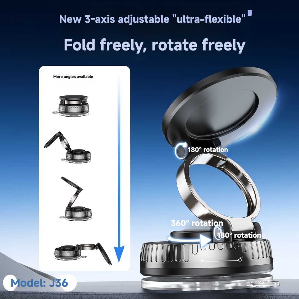J36 Vacuum Magnetic Car Phone Mount