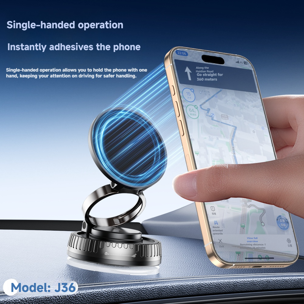 J36 Vacuum Magnetic Car Phone Mount
